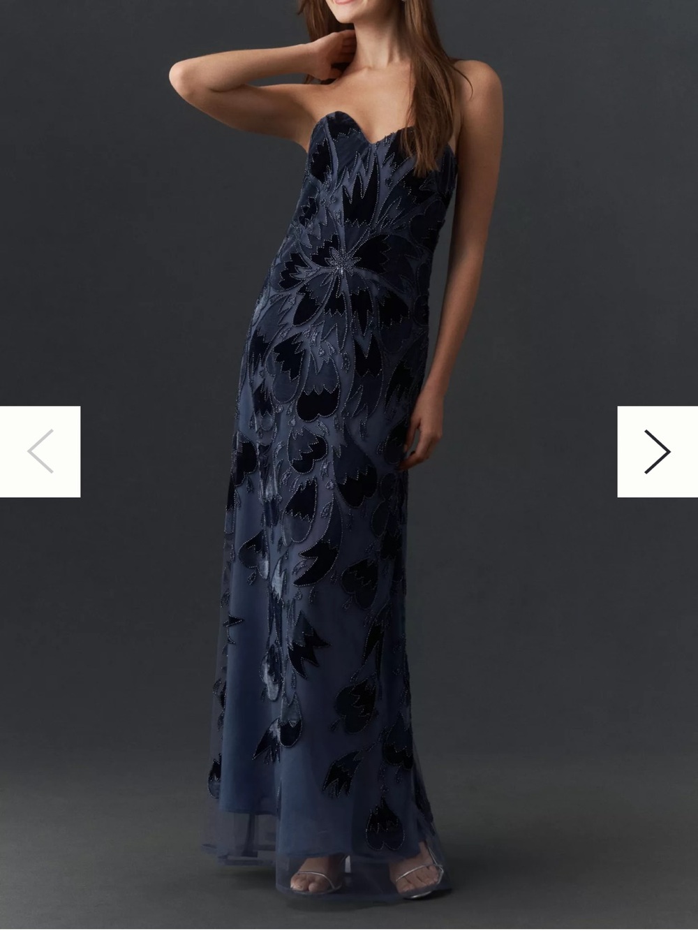 NWT- Helsi Sasha Strapless Navy Blue Evening Gown